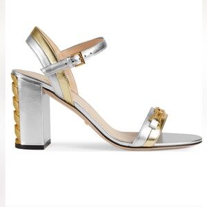 Gucci sandal 37 1/2 block heel
